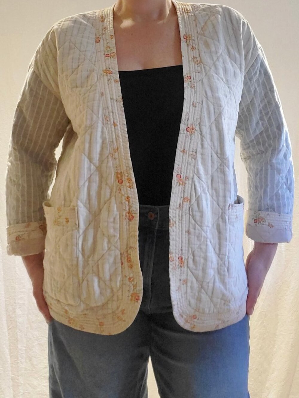 Madewell x The New Denim Project® Patchwork Wrap Jacket Medium